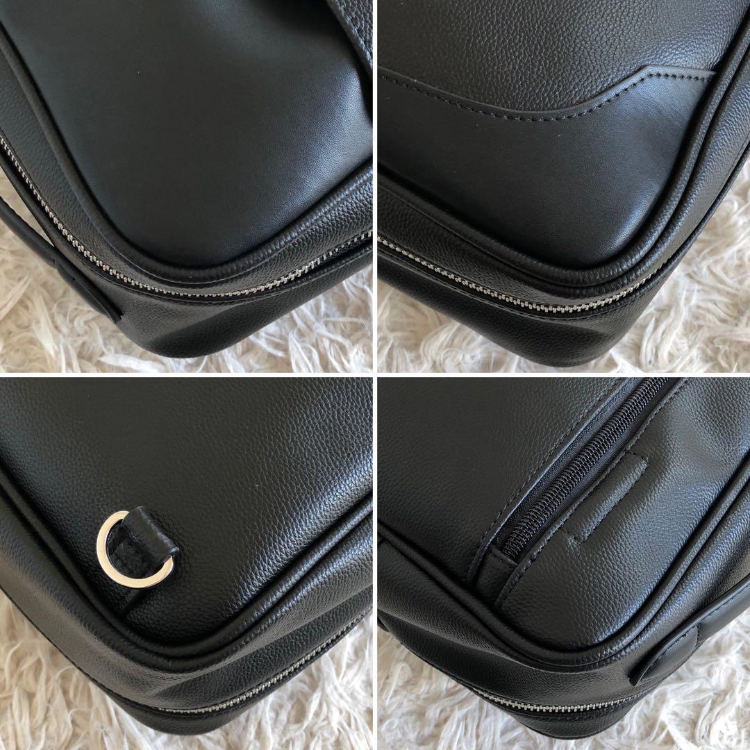 【ほぼ未使用3way】シップス　ビジネスバッグ　リュック　黒　サフィアーノレザー