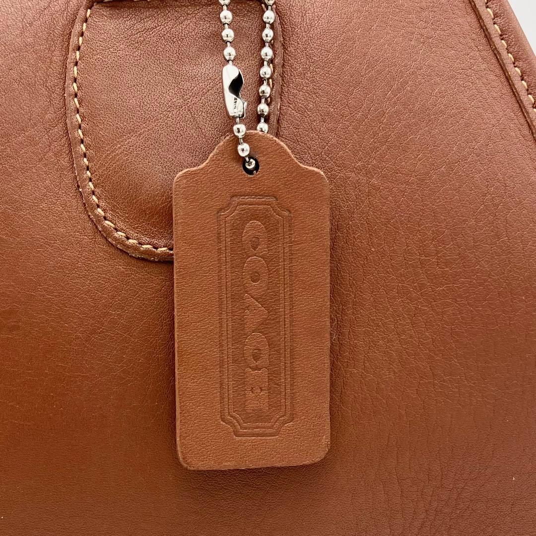 美品 オールドコーチ ミニボストン ハンドバッグ 2way ドーム型 USA製