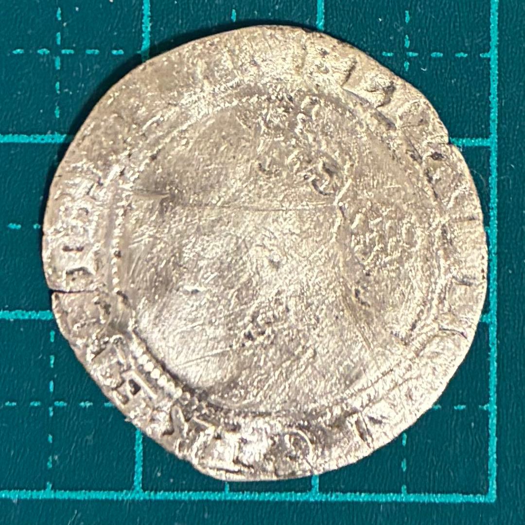 アンティーク エリザベス1世 1592年 6ペンス銀貨