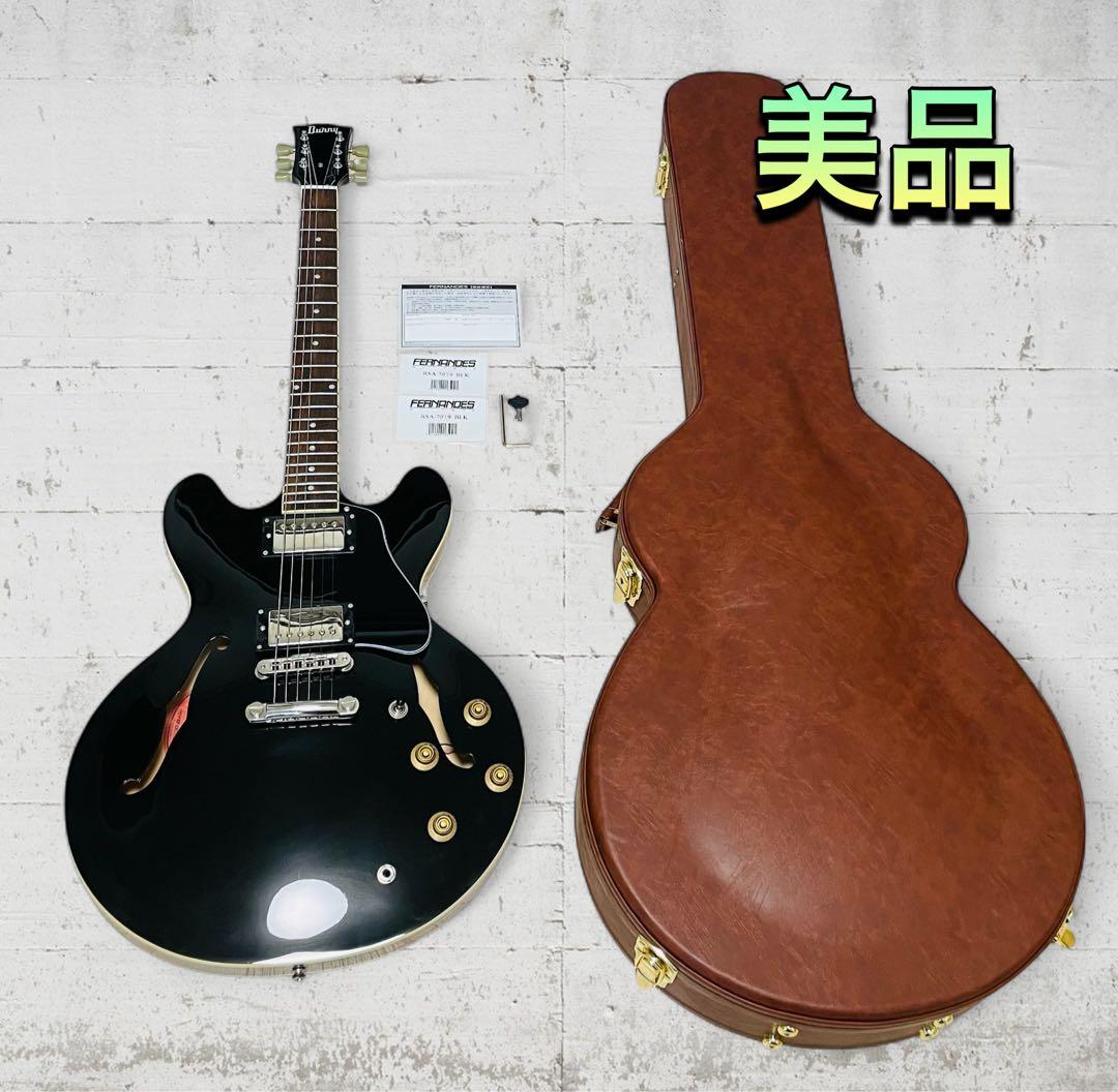 (美品) BURNY RSA-70 セミアコ ブラック色