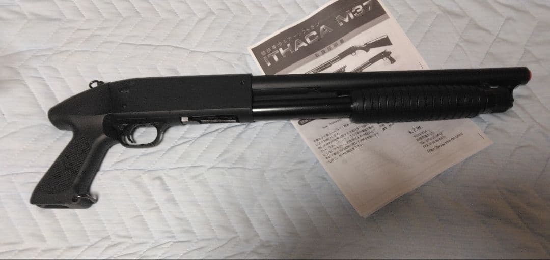 KTW イサカ M37 ポリスタイプ エアソフトガン＆オマケのガスガン