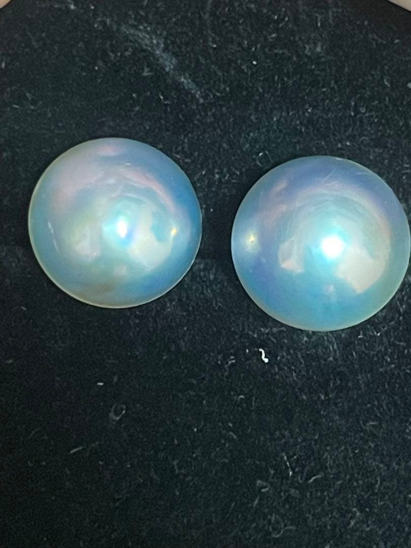 18k，天然マベパールピアス