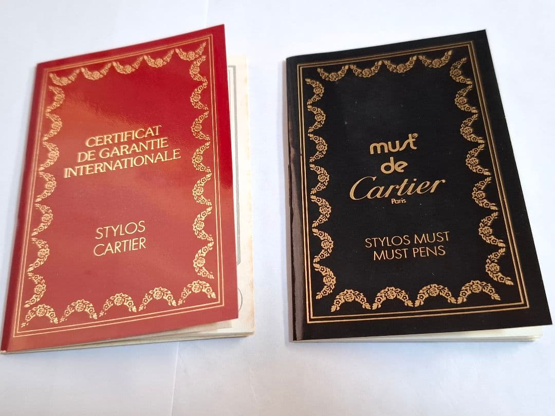 美品　Cartier　マスト・ドゥ・カルティエ　ボールペン　トリニティ　ゴドロン