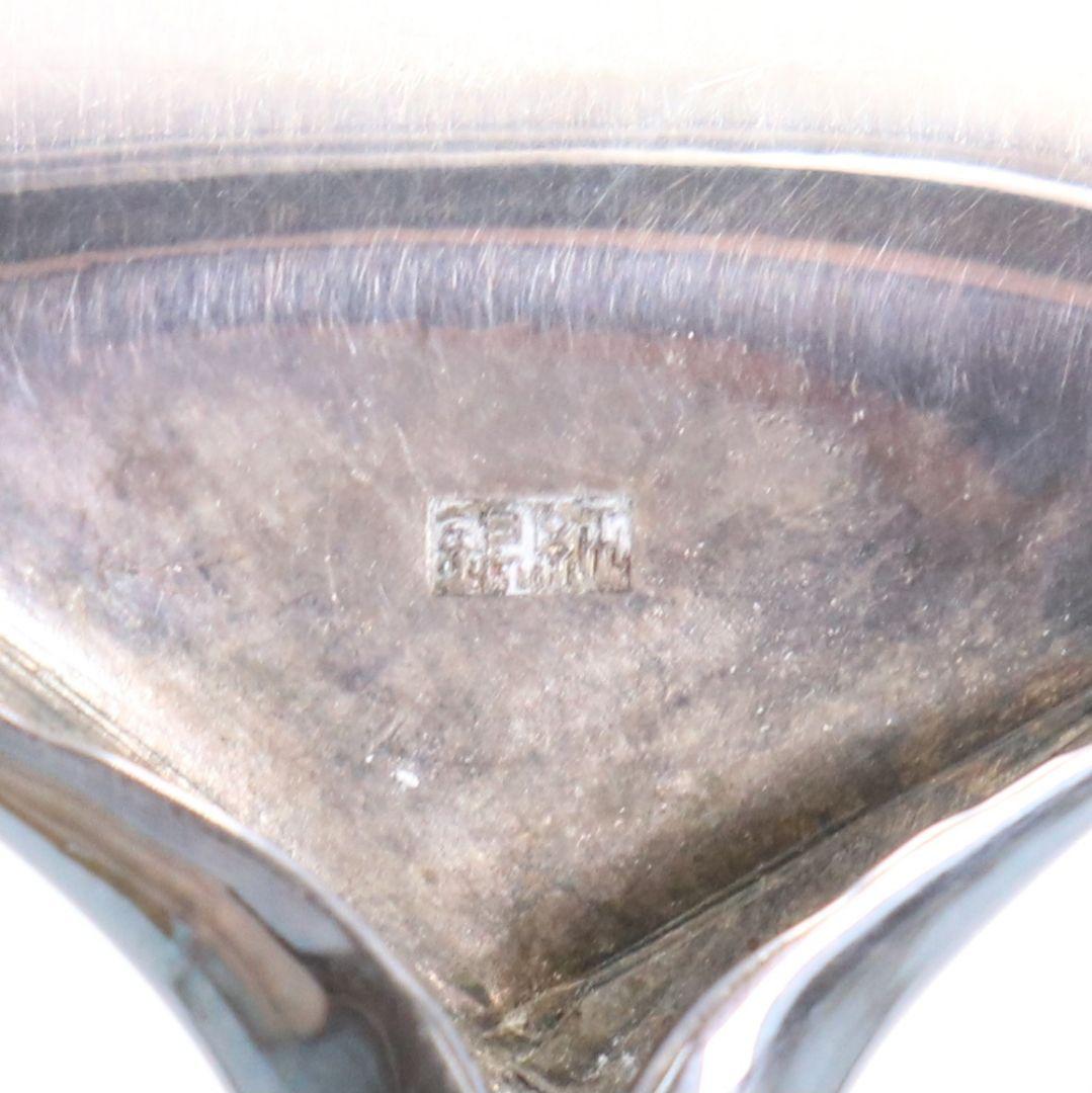 平安 浄也造 南鐐 灰匙 純銀刻印 約39g 茶道具 共箱　M961