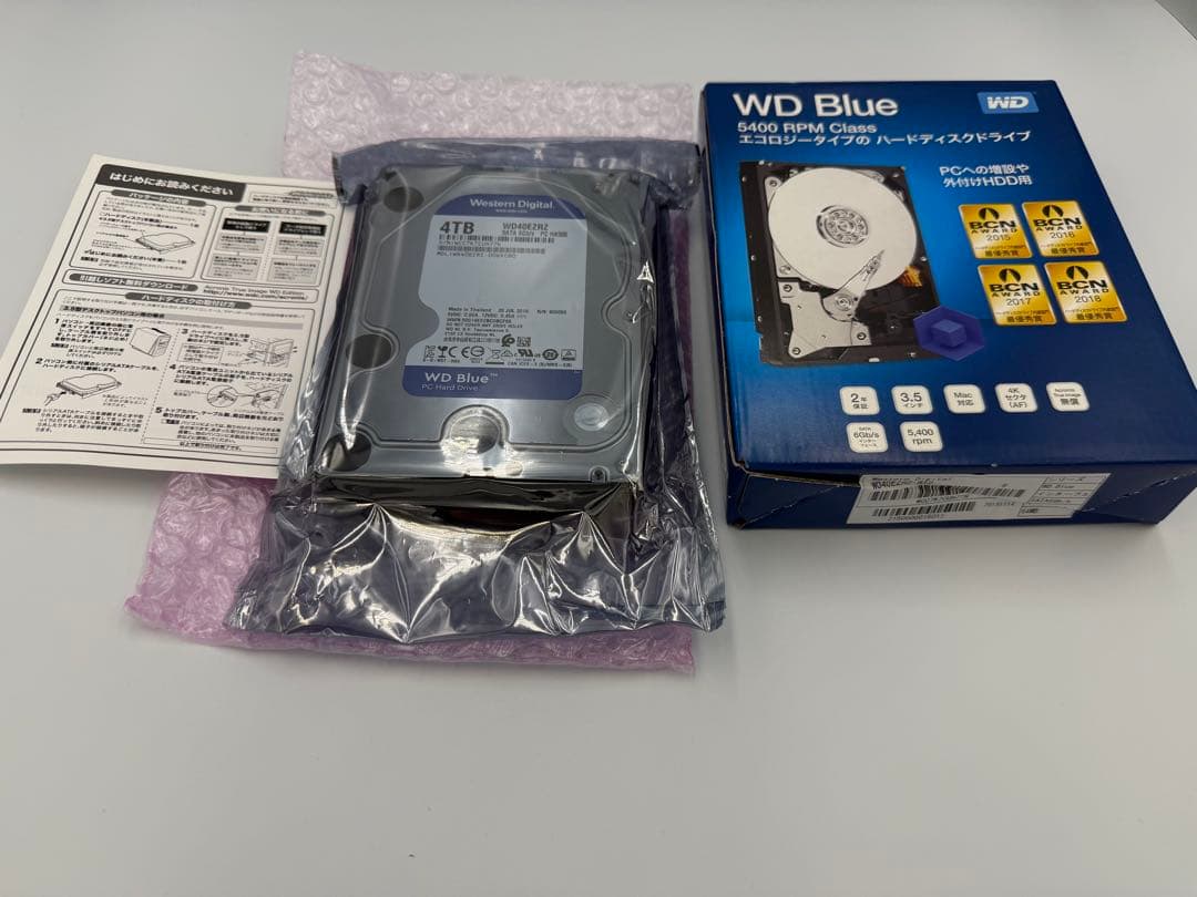 新品未使用 WD 4.0TB 計3台 HDD CMR WD40EZRZ-RT2