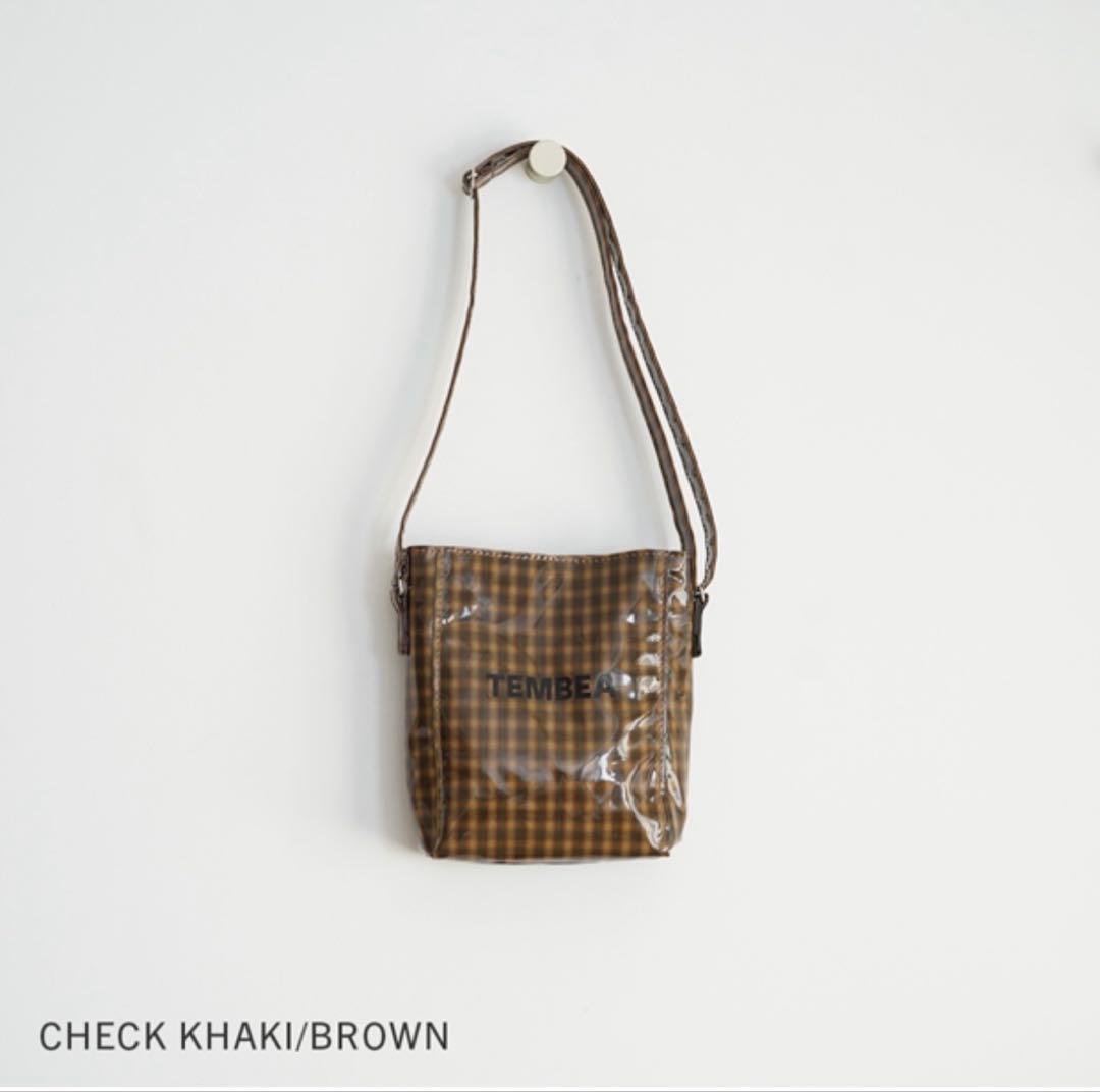 TEMBEAテンベアミニショルダーバッグ/CHECK KHAKI/BROWN