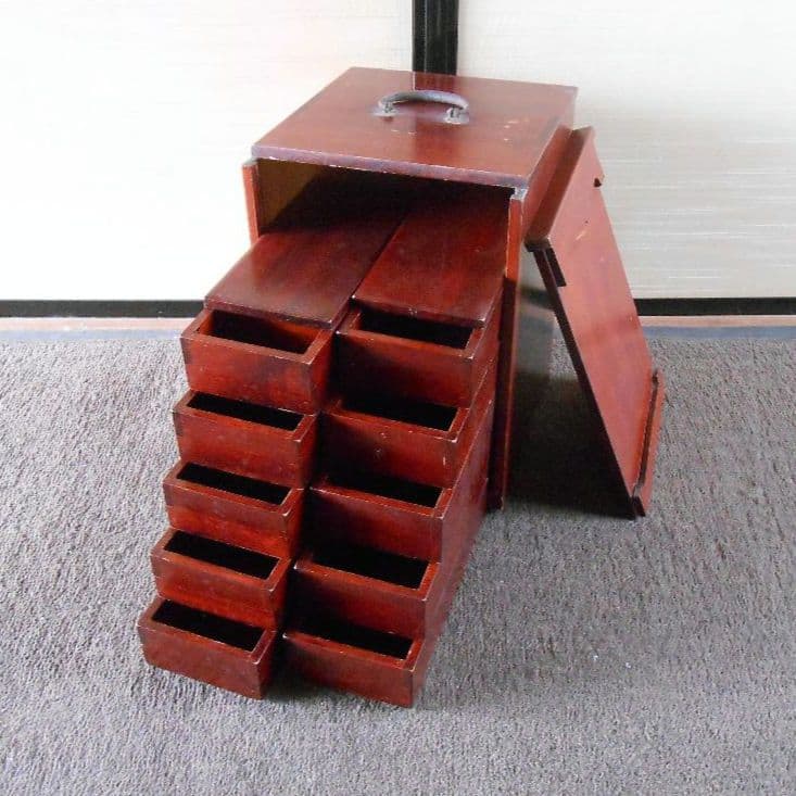 伊勢春慶 春慶塗 弁当箱 重箱 木箱 道具箱 江戸 明治 大正 昭和レトロ 骨董