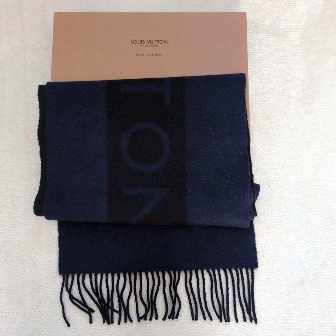 LOUIS VUITTON ネイビー マフラー