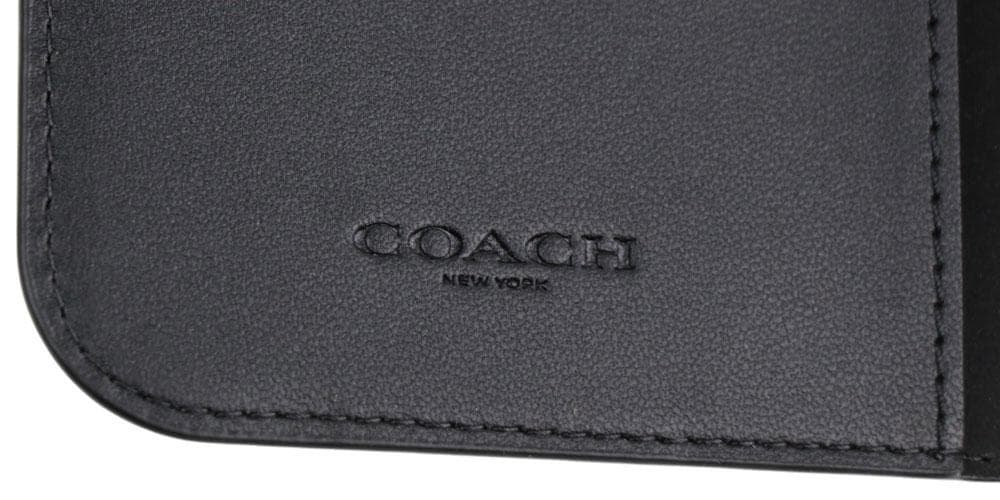 【コーチ】SIG チャコール iPhone14Plus 手帳型ケース
