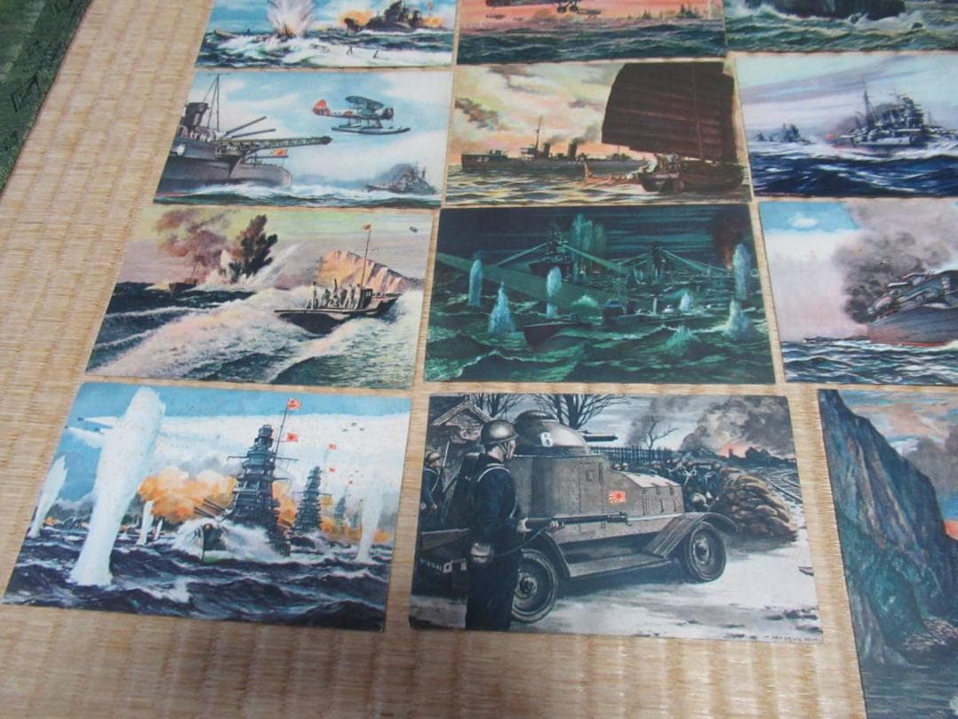 ◆美品 昭和初期発行◆附録 少年倶楽部絵はがき30枚 帝国海軍 柳田謙吉画