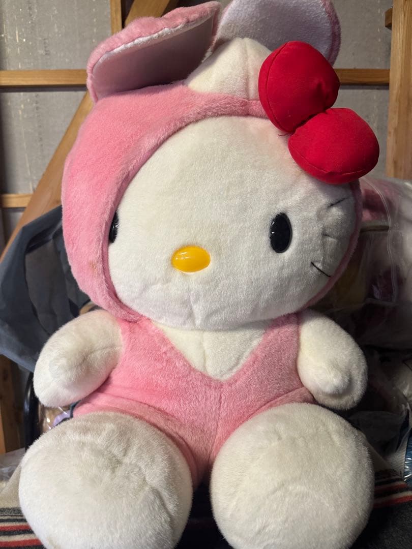 巨大キティー昭和ぬいぐるみレア