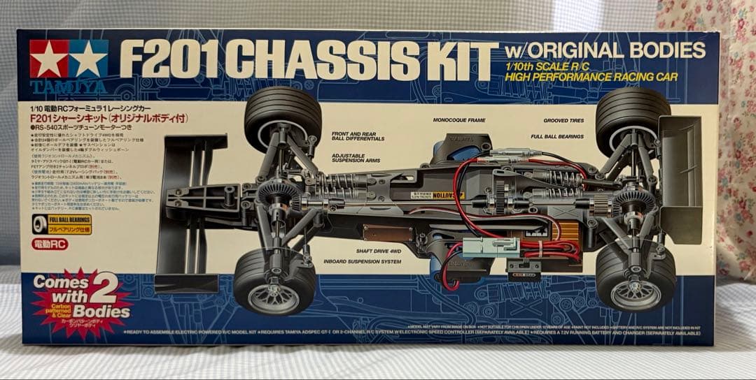 未組み立て★タミヤ★F201シャーシキット 電動RCフォーミュラ1レーシングカー