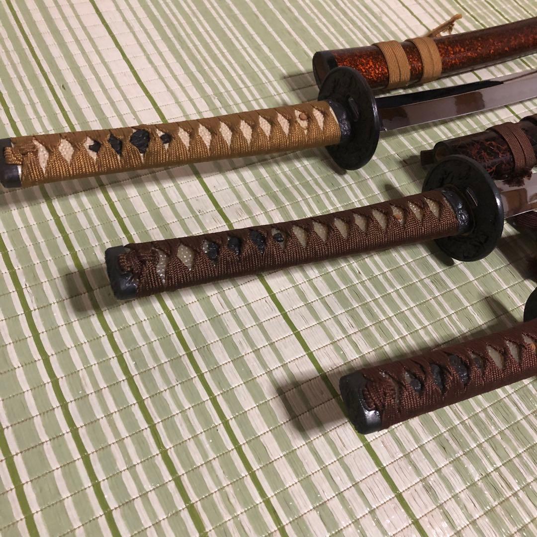 模造刀　模擬刀　武士　侍　伝統工芸品　剣　ソード　太刀　鞘　鍔　大衆演劇　3本