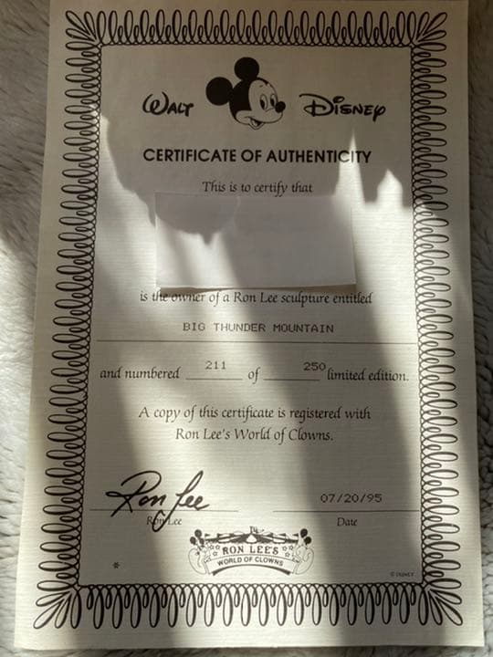 ディズニー　1992年ロンリー社製ビッグサンダーマウンテン