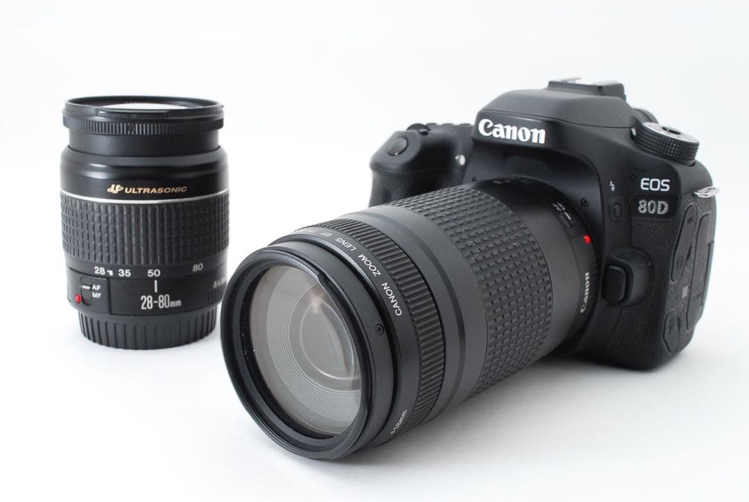保証付き/Canon EOS80D/標準&望遠ダブルレンズセット