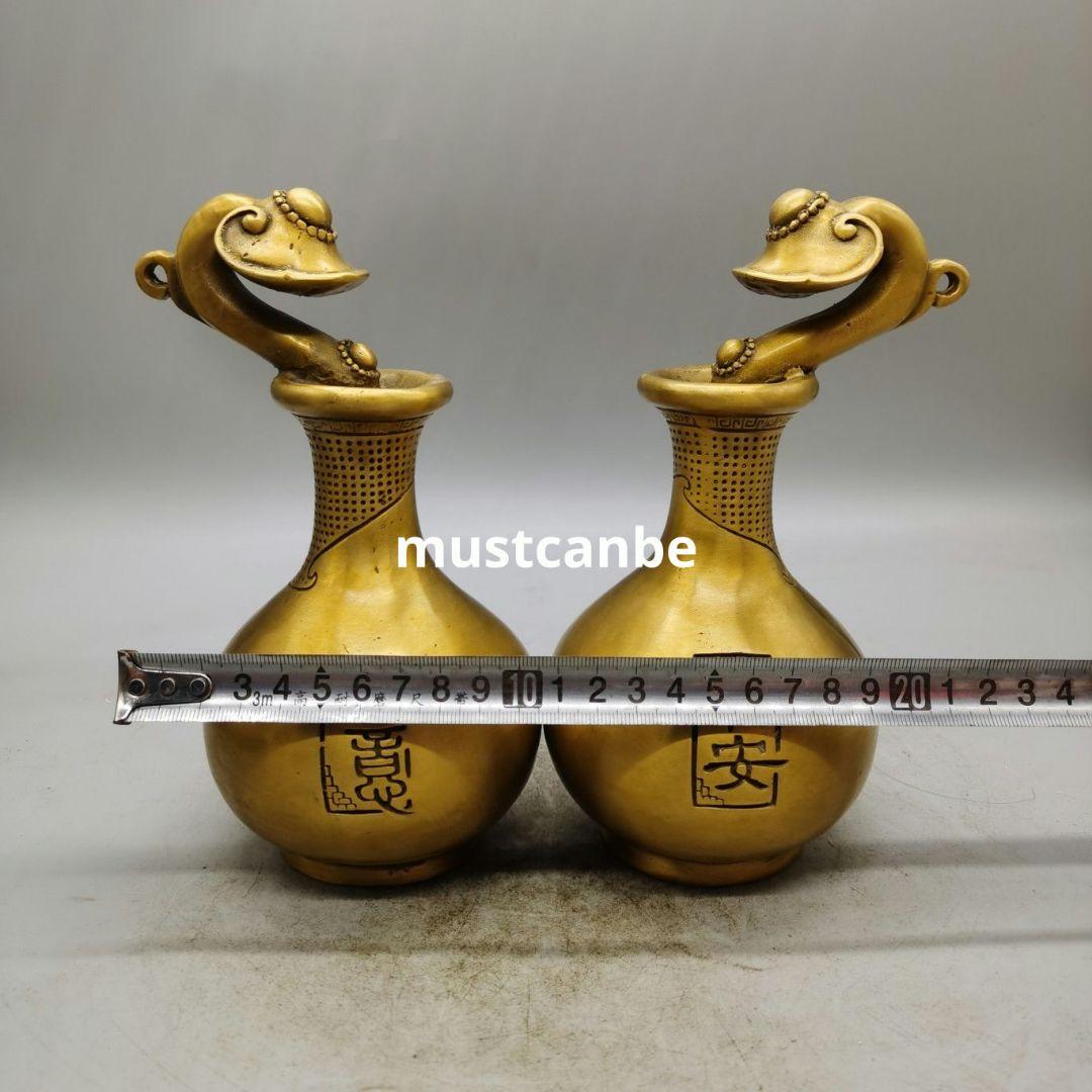 銅器 開蓋福禄 客間 事務室 風水 置物 装飾品 工芸品