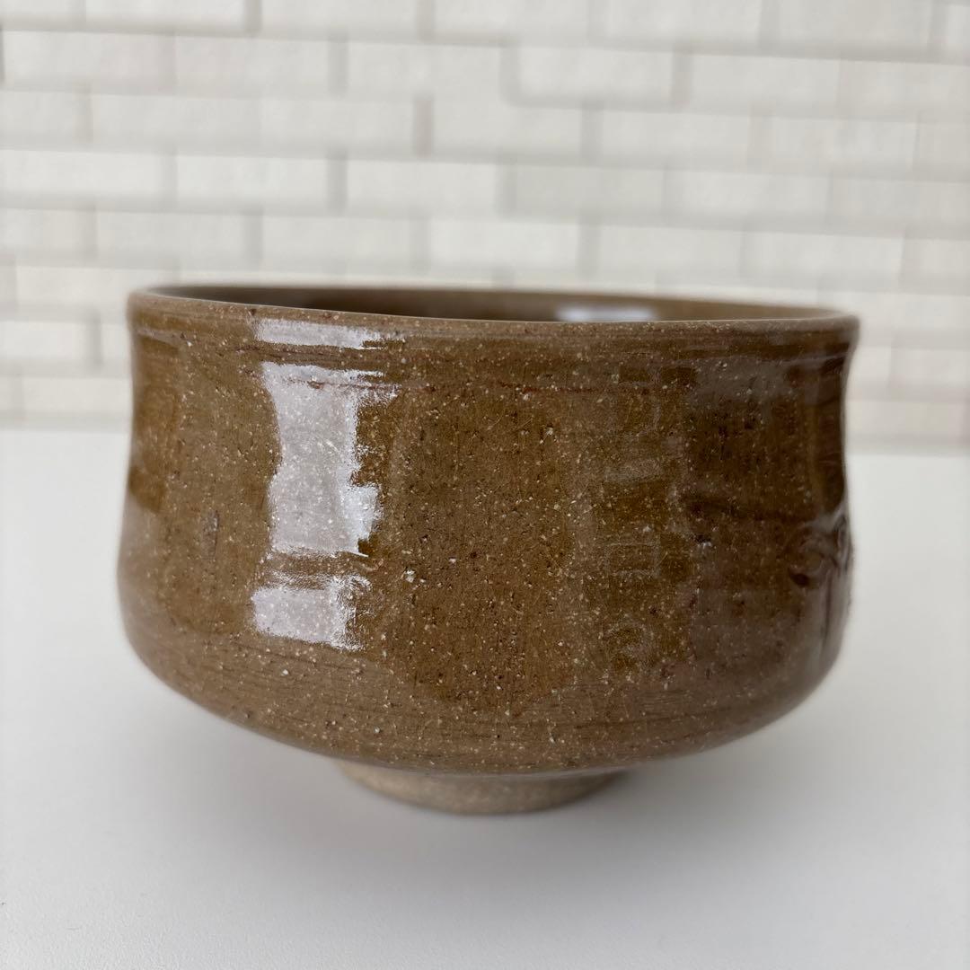 【新品未使用】抹茶茶碗　山口宏夢作　瀬戸焼　御題『苗』茶碗　共箱　ウコン布あり