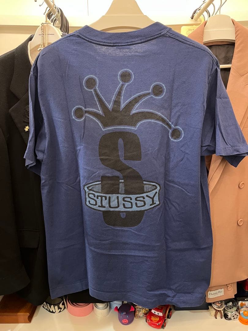 M*r様 STUSSY 80s ネイビー s crown Tシャツ Lサイズ黒タ