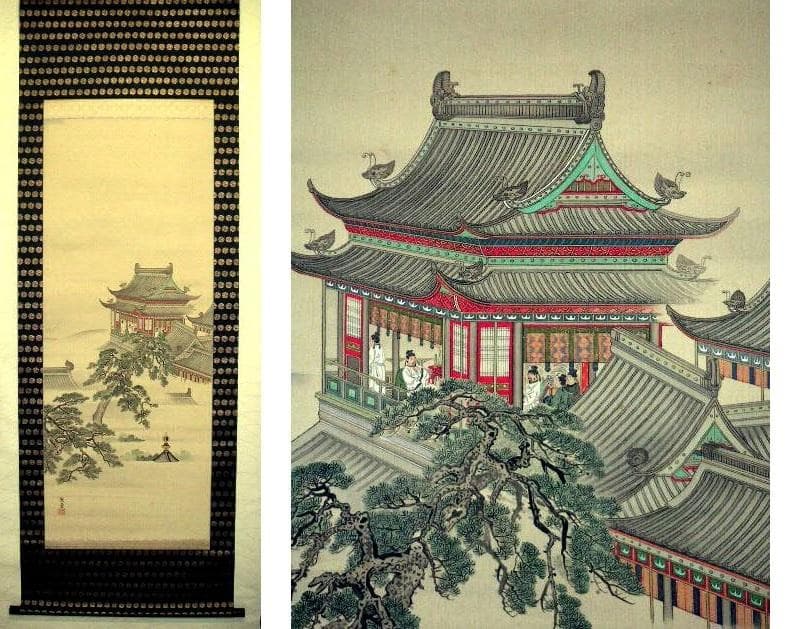 ♥掛軸　日本画　 尾竹 越堂 　掛け軸　骨董品