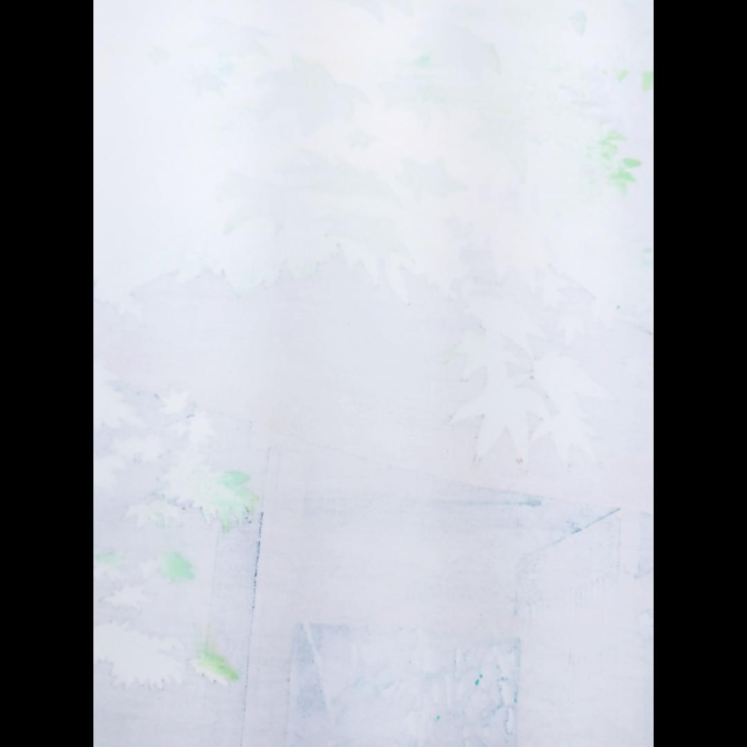 【新品】木版画　壬生川純一「新緑Ⅱ」限定ナンバー付き！　☆送料無料☆
