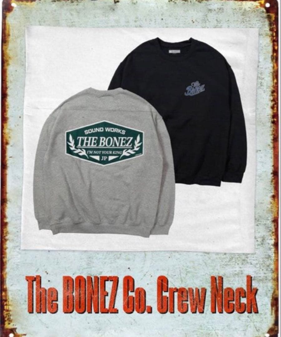 The BONEZクルーネック JESSE 新作 GRY Lサイズ