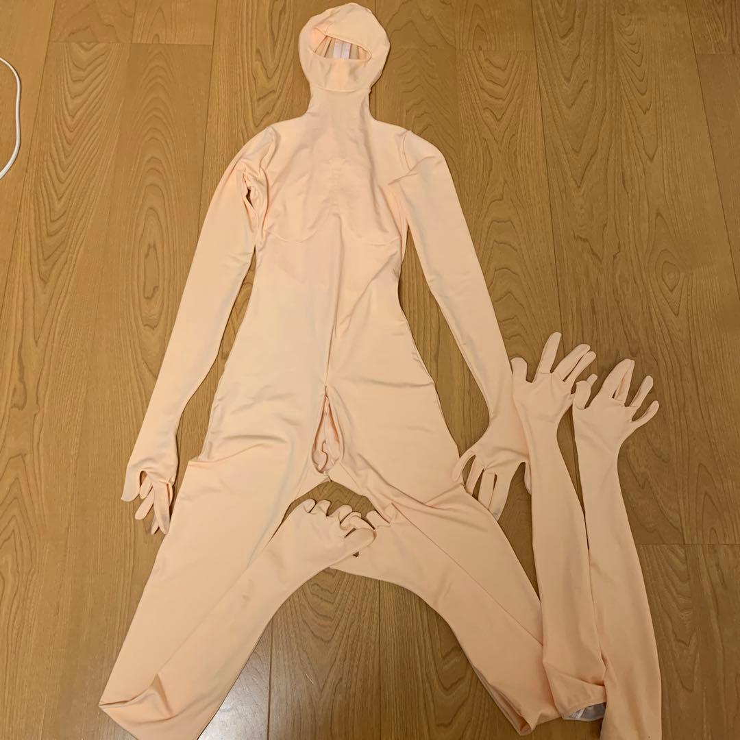 あやめ商店　肌タイツ　谷間加工、手袋付き