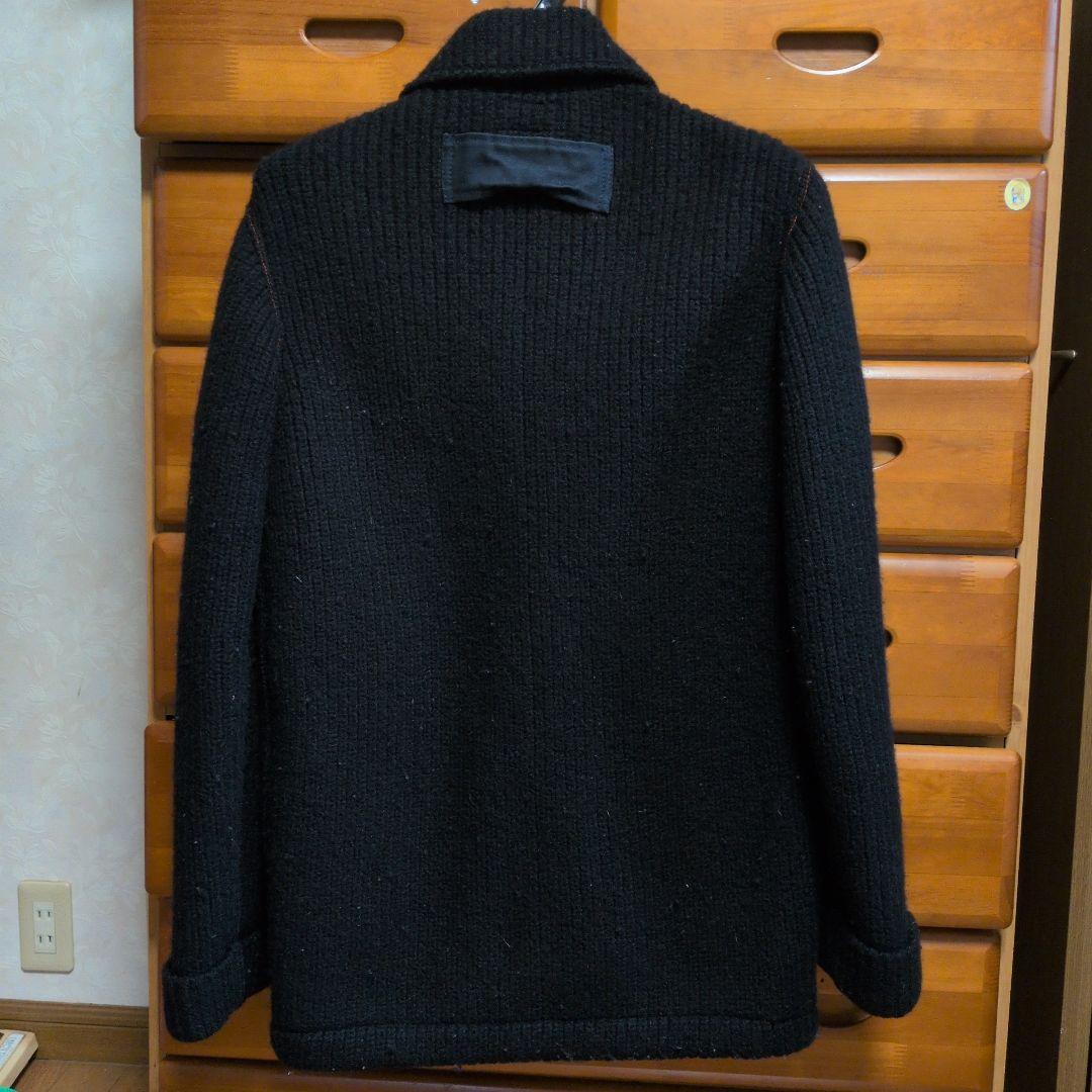 ハリウッドランチマーケットBLUE BLUE 圧縮ニットジャケット 黒