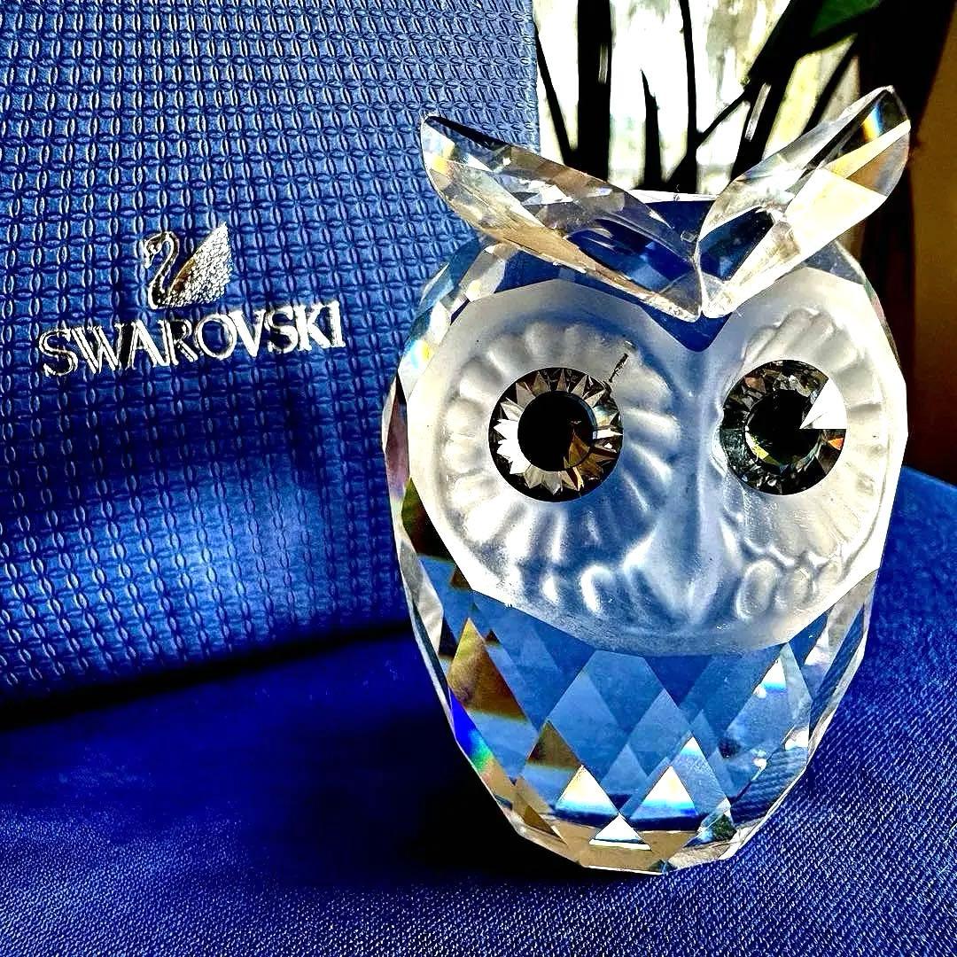 週末セール‼️SWAROVSKI フクロウ（大）クリスタル☆スワン刻印あり❗️