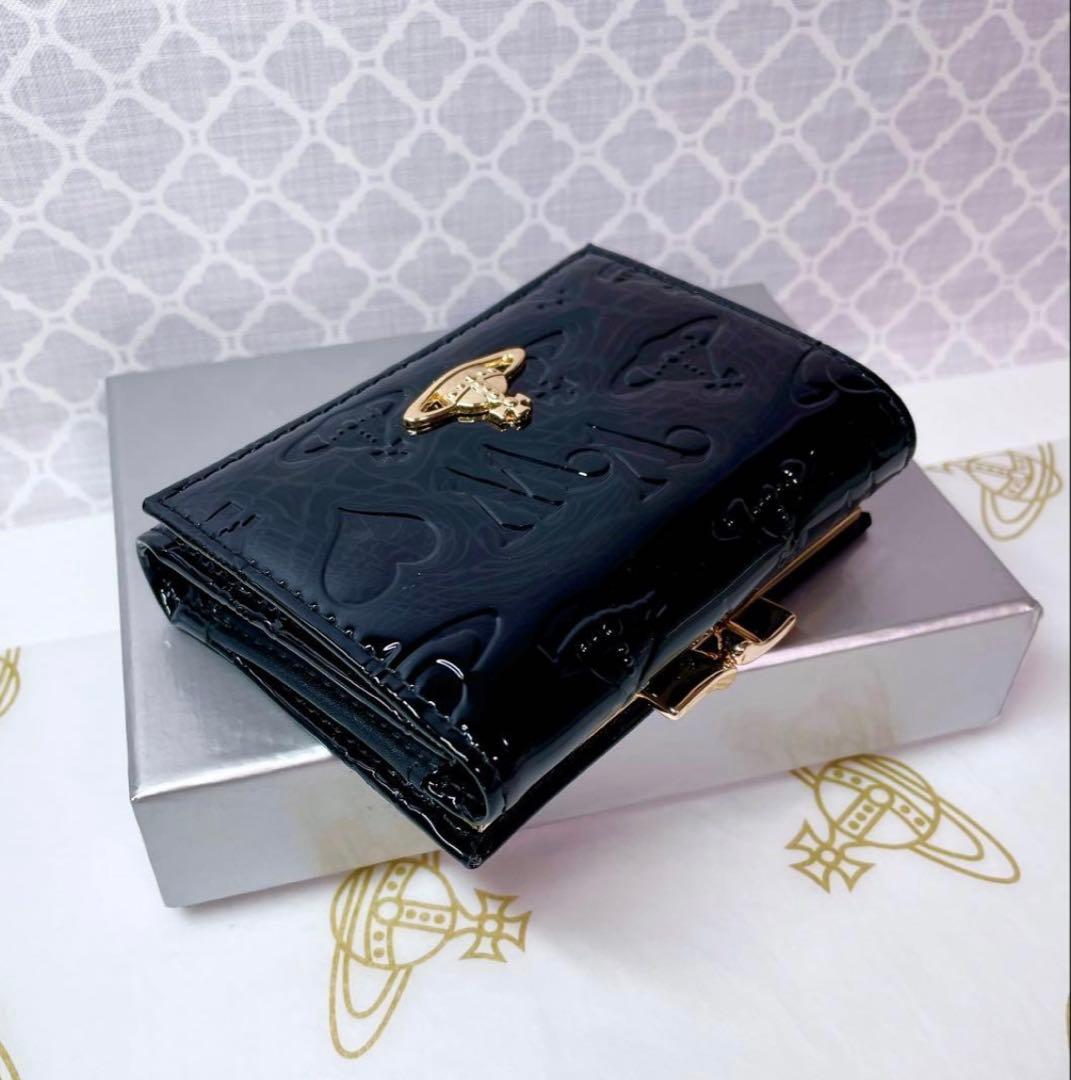 【大人気✨️ショッパー付】新品 Vivienne Westwoodエナメルブラック