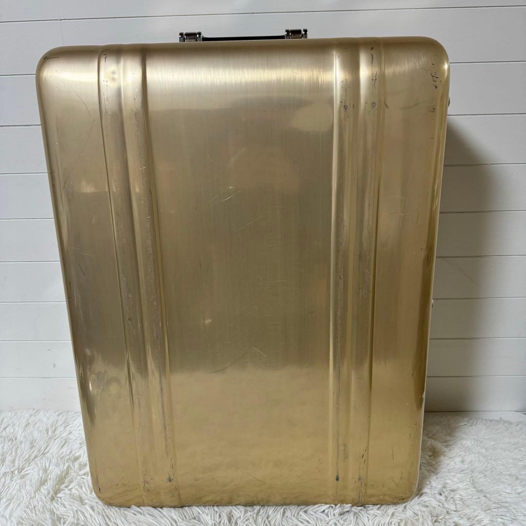 廃盤✨ゼロハリバートン　キャリーケース　アルミ　ジュラルミン　ポリッシュゴールド