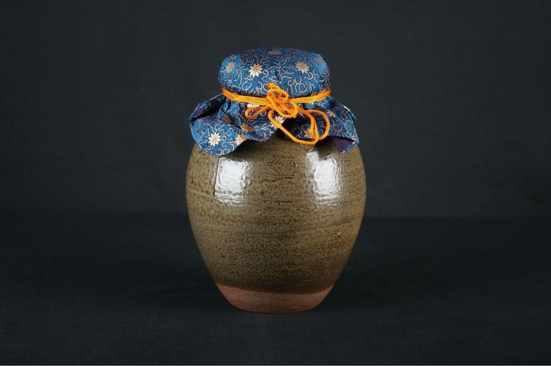 尾中窯 市野信水 作 丹波焼 茶壺 飾壺 陶印 共箱 茶道具 茶事