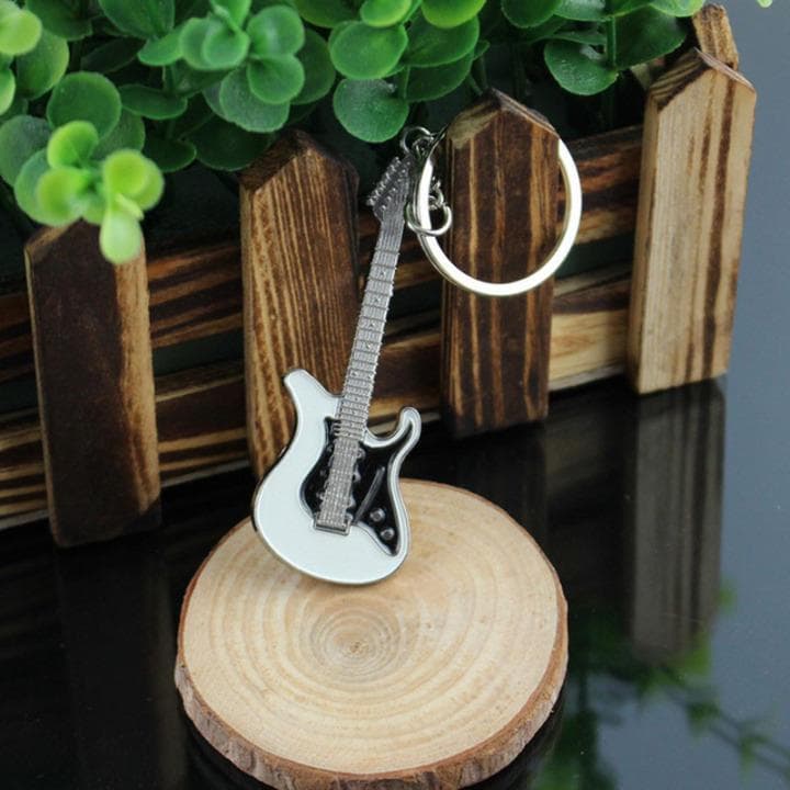 Guitar 音楽ギタートーンロックミュージックキーホルダーキーリング G2
