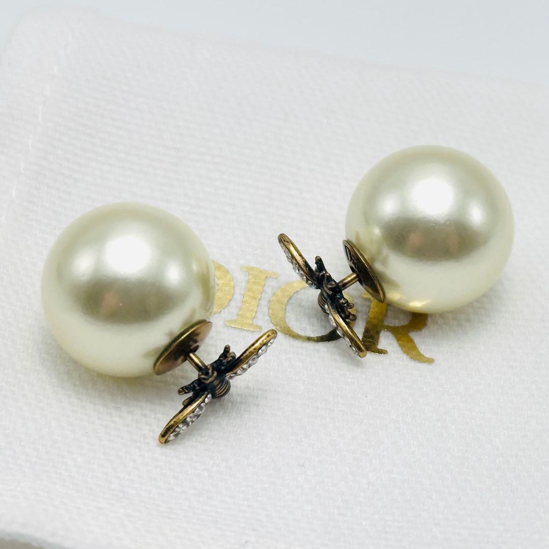 希少　Dior Tribales ピアス　クリスタル　ビー　レジンパール