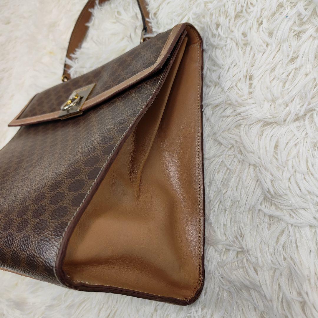 CELINE　ハンドバッグ　トリオンフ　マカダム　ガンチーニ　PVC　レザー