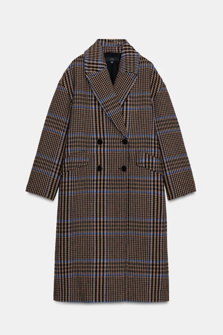 ZARA チェック　オーバーサイズコート　2025AW