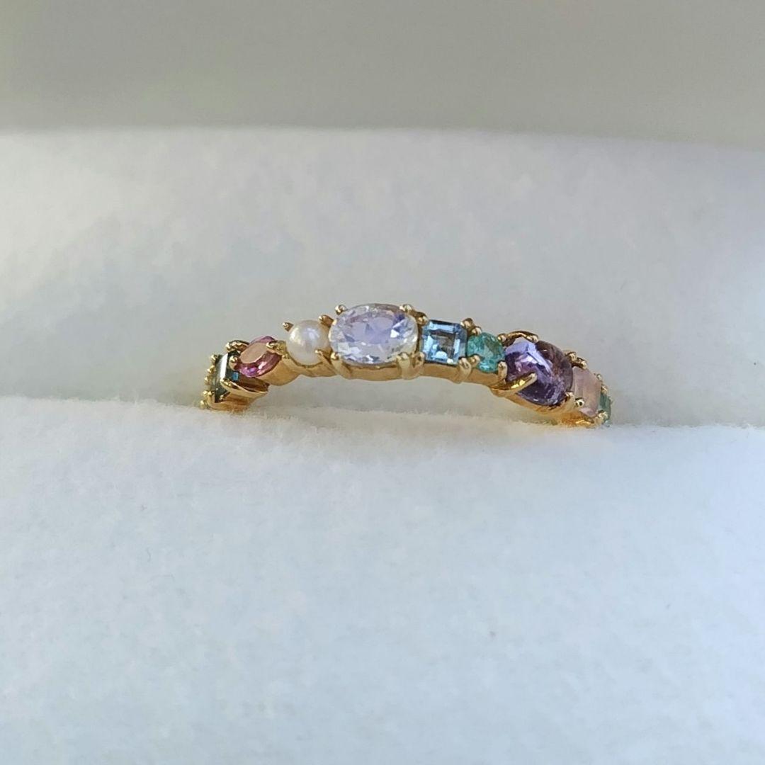 Bizoux 11号 K18YG スノールナ パフメ リング