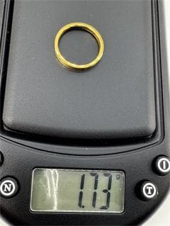《最高品質/日本製18金》ゴールドシンプルバンドリング1.73g 11号