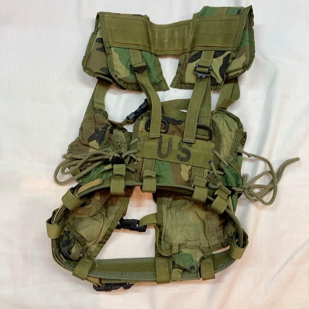 米軍 タクティカル ロードベアリングベスト ウッドランド M/L ベルト付