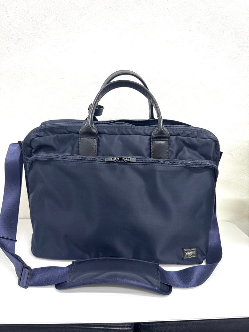 【美品 】PORTER TIME タイム 3WAY ネイビー ビジネスバッグ