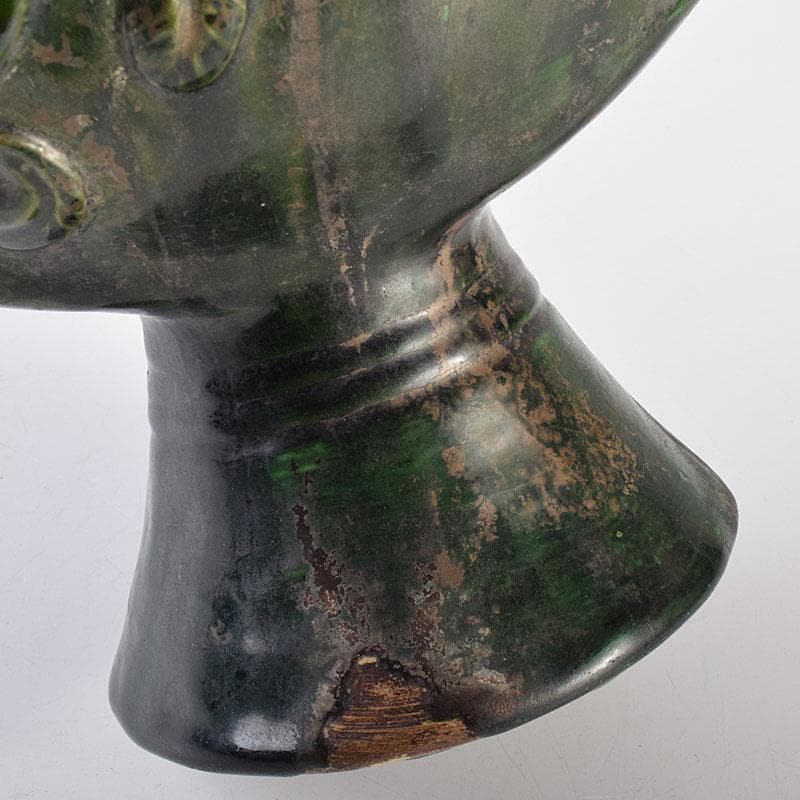 beach　刻花文　扁壷　花瓶　高さ約34cm　時代箱　V　R8628H