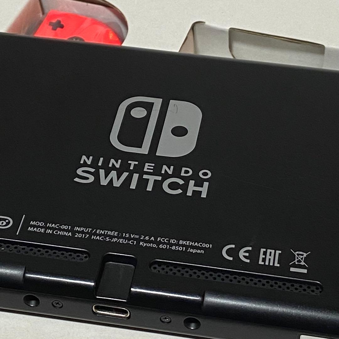 未対策機Switch初期型 フルセット128GB SD付 純正ケース付 ジャンク