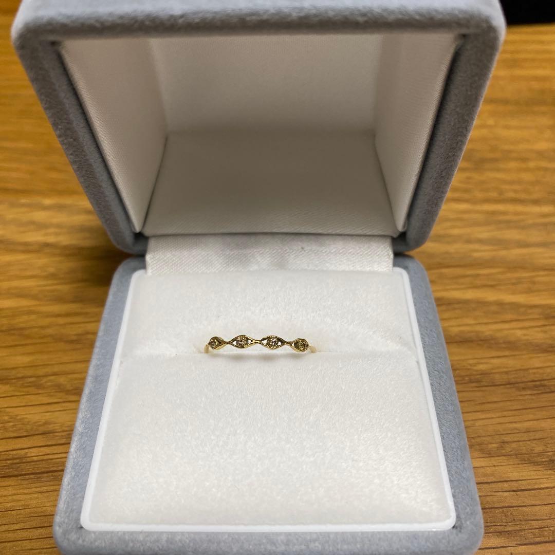 ノグチ　noguchi 14k イエローゴールド　ブラウンダイヤ　 リング