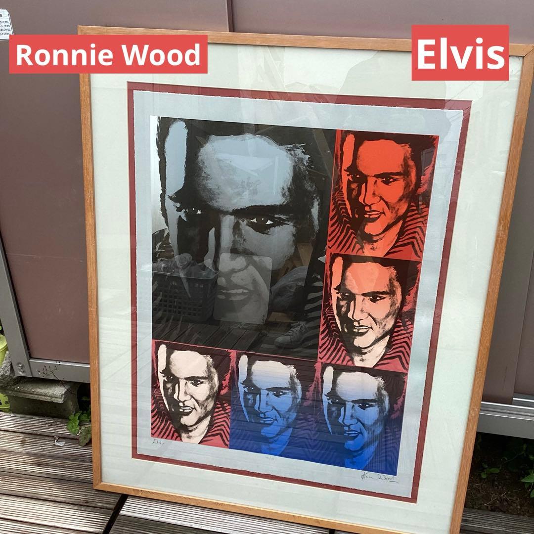 Ronnie Wood エルビス ポップアート 額縁付き　　（I 74