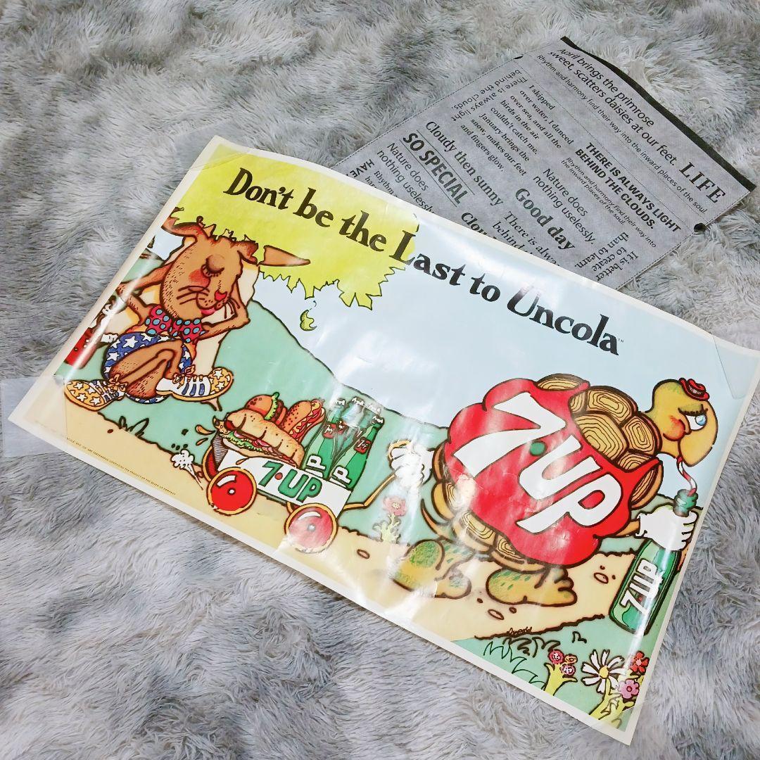 ❤️希少❤️1971年 セブンアップ 7up✨ Uncola 広告ポスター 海外