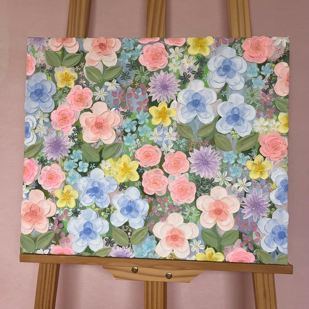 原画 フラワーアート 花の絵 花柄 ボタニカル 花図鑑　花 花