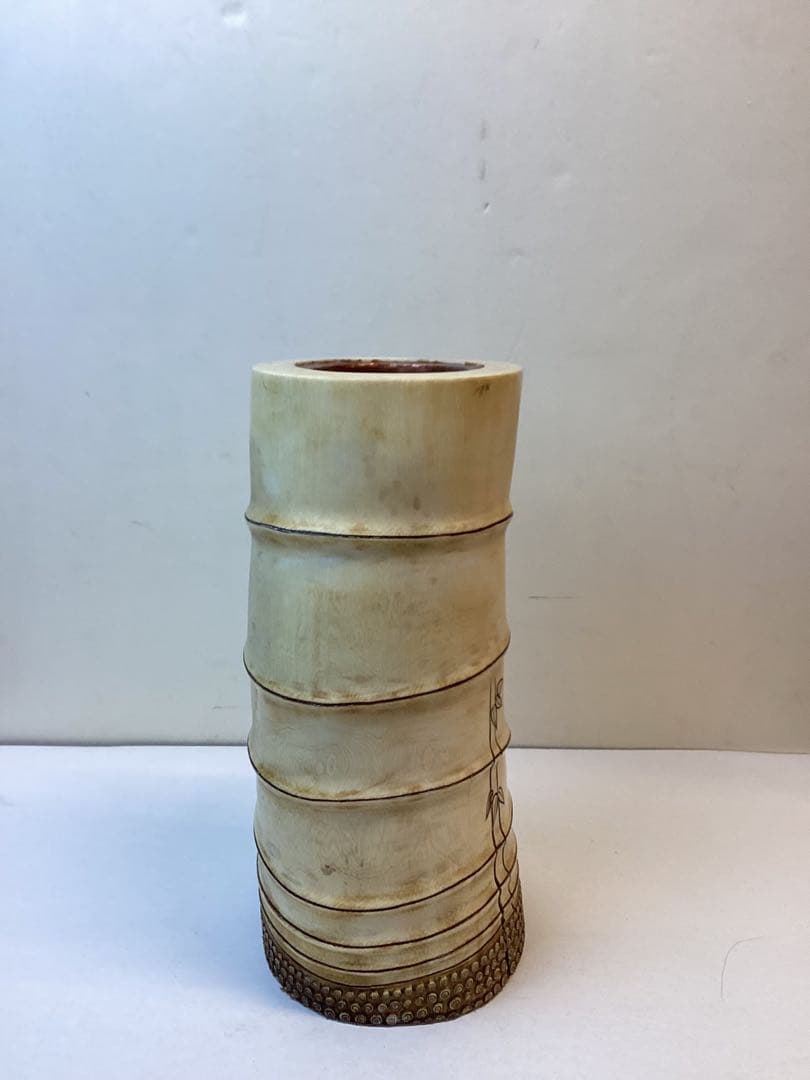 ［珍品］極上 笔筒 花器 ￼置物　高さ26cm 重さ1550g 送料込み