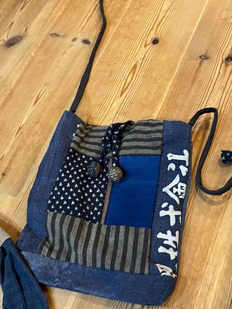 藍染　デニム古布リメイク　ハンドメイド刺し子　トートバッグ　ポーチまとめ売り5個