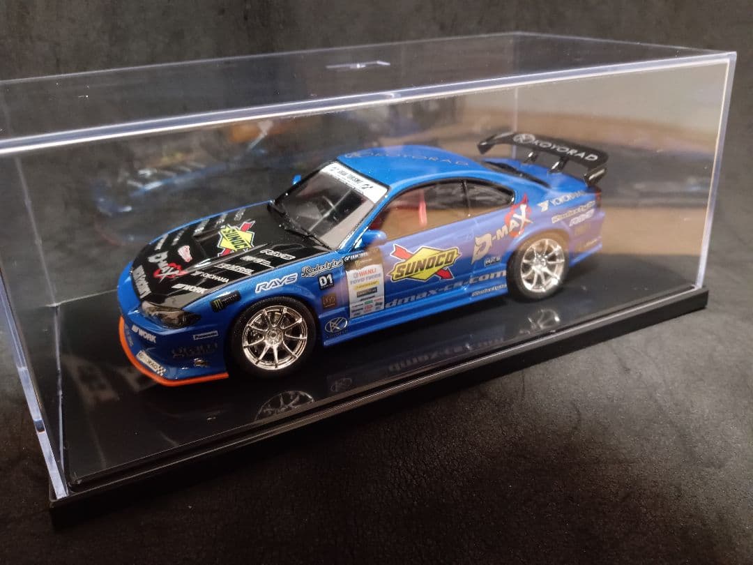 最終価格 1/24 ニッサン S15 シルビア プラモデル 完成品 ケース付