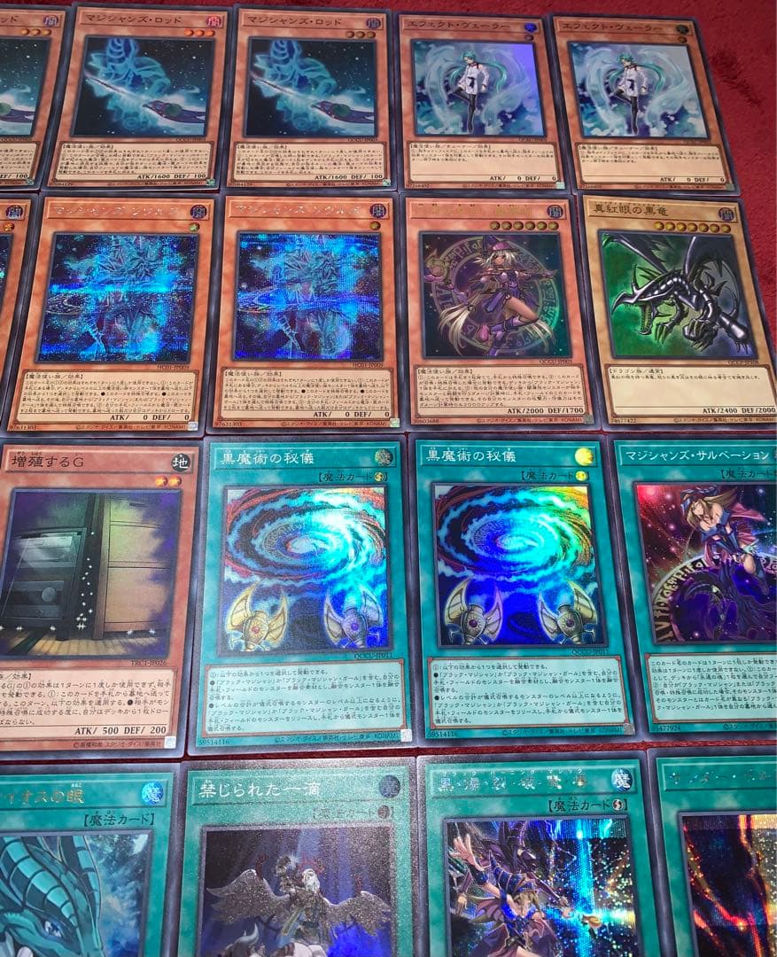 遊戯王　大会構築ブラックマジシャンデッキ40枚＋E X15枚＋スリーブ＋α