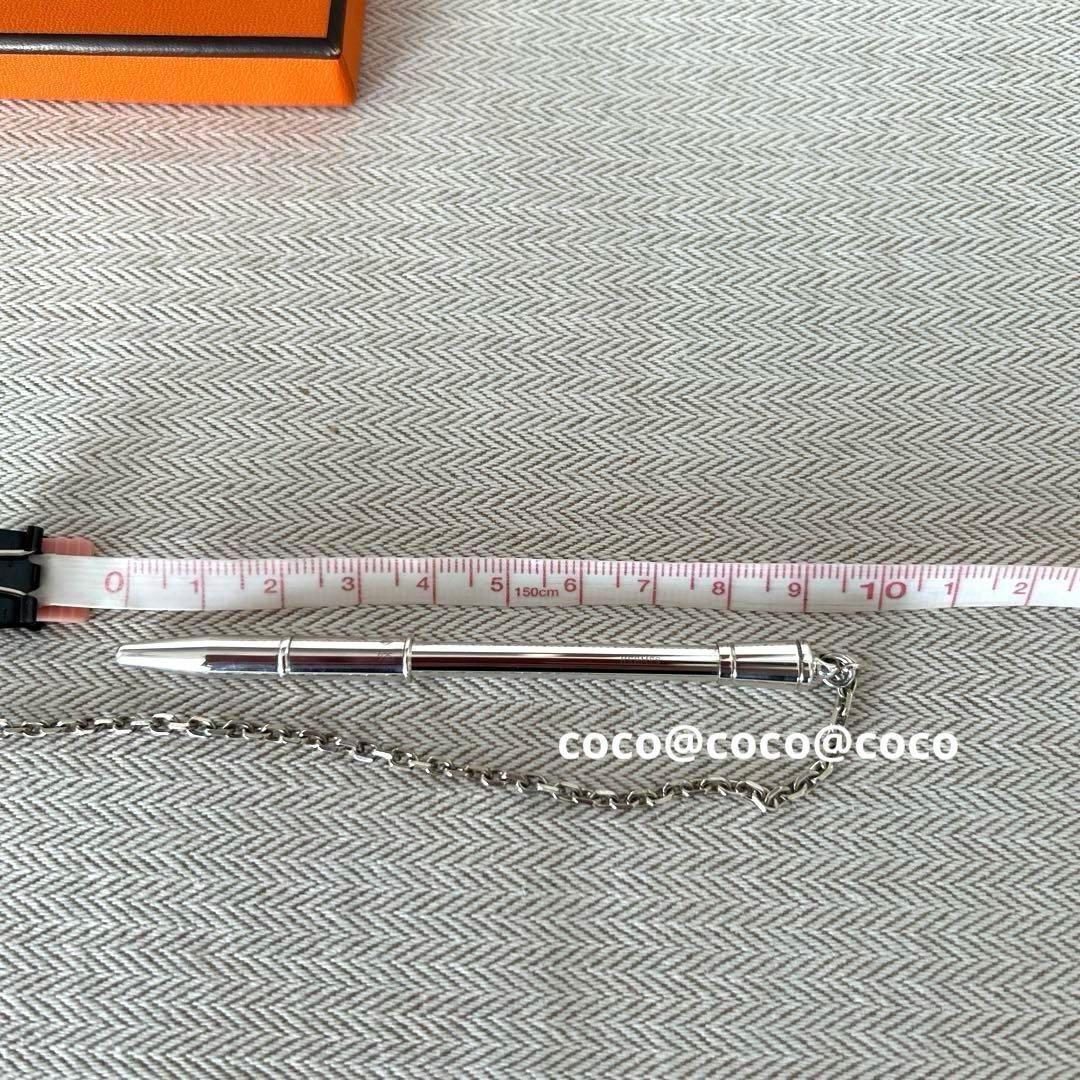希少エルメス　チェーン付きボールペン シルバー925 美品ヴィンテージ